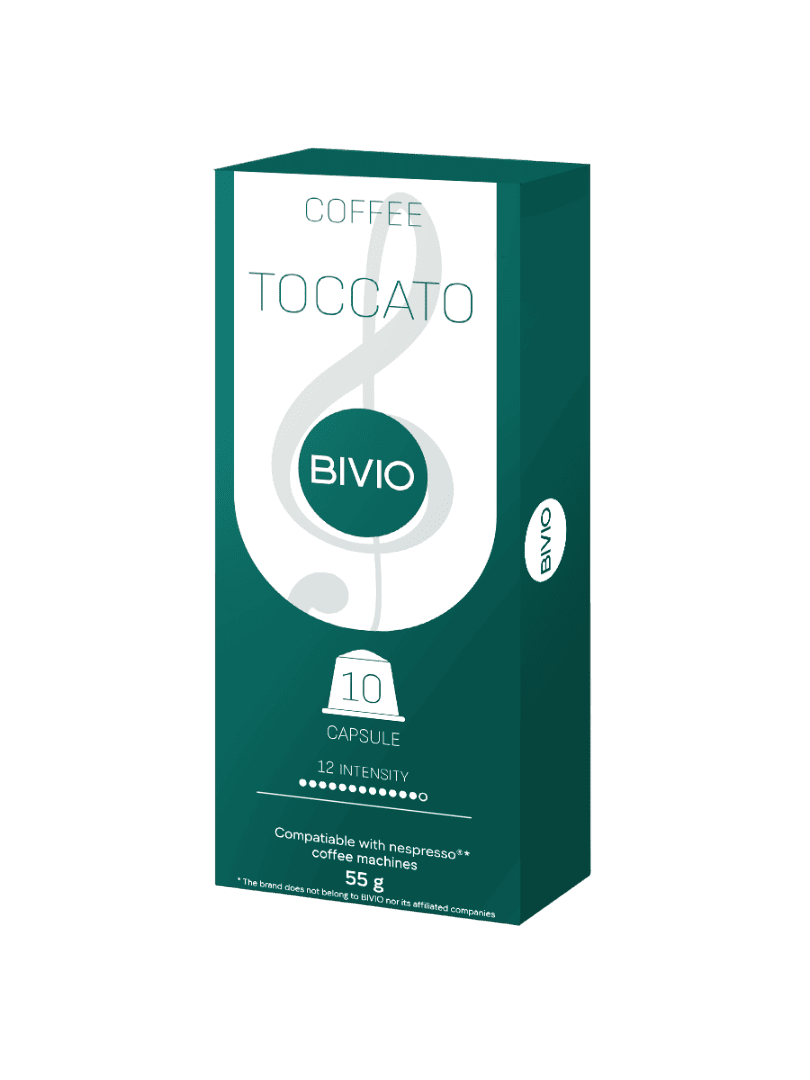 Кофе жаренный молотый BIVIO Toccato (10 кап/уп)